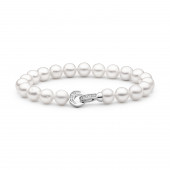 Bratara perle naturale albe si argint cu cristale zirconiu DiAmanti FARWY685-B-G
